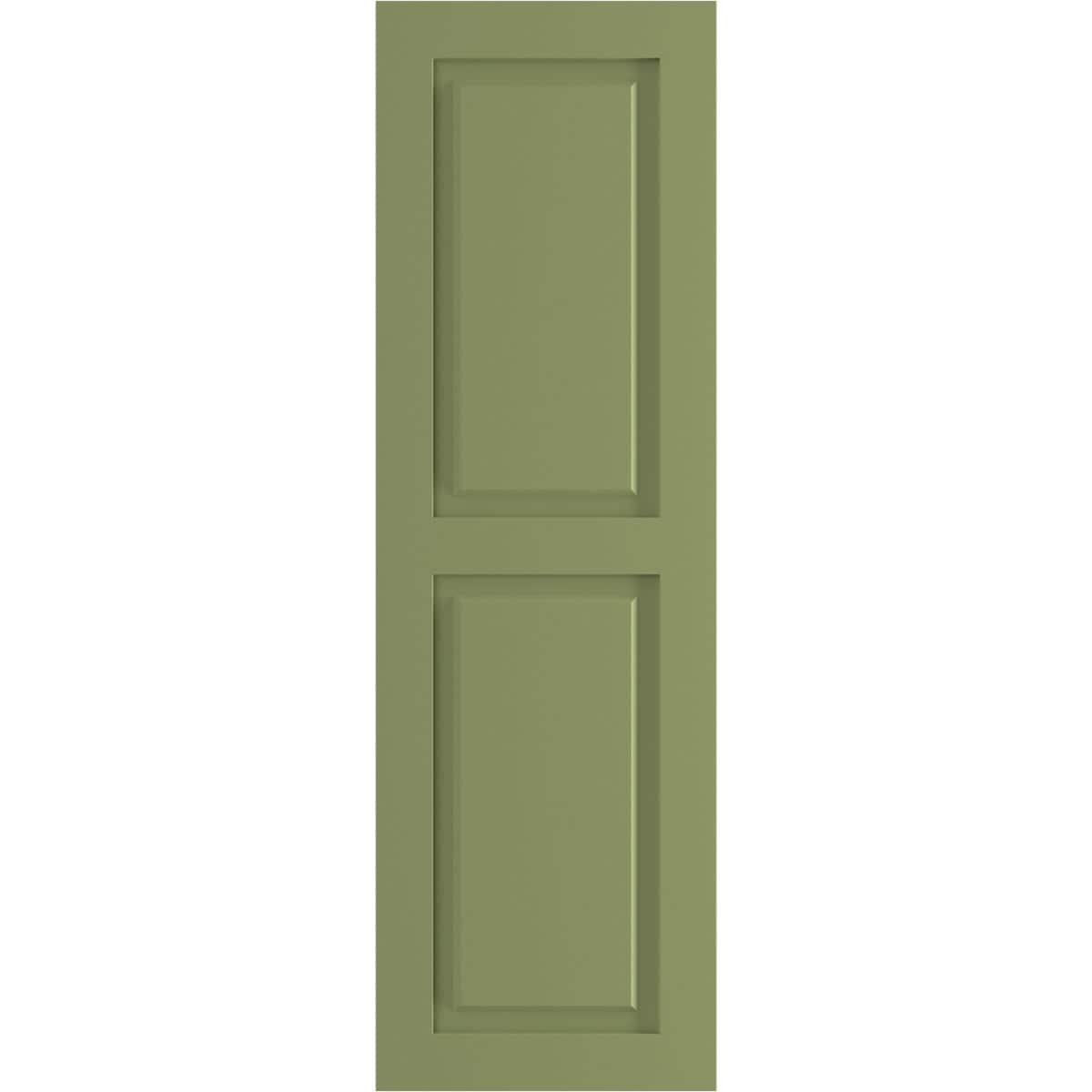Ekena Millwork 12-in W x 52-in H Moss Green Raised panel Exterior Shutters ( 2 -Pack )