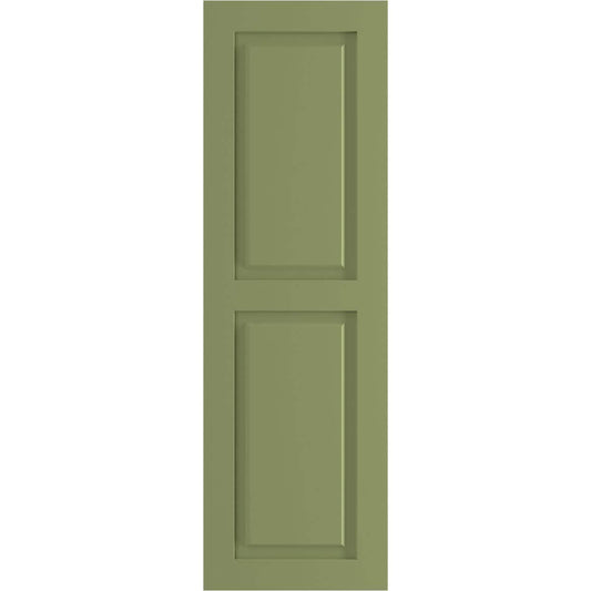 Ekena Millwork 12-in W x 69-in H Moss Green Raised panel Exterior Shutters ( 2 -Pack )