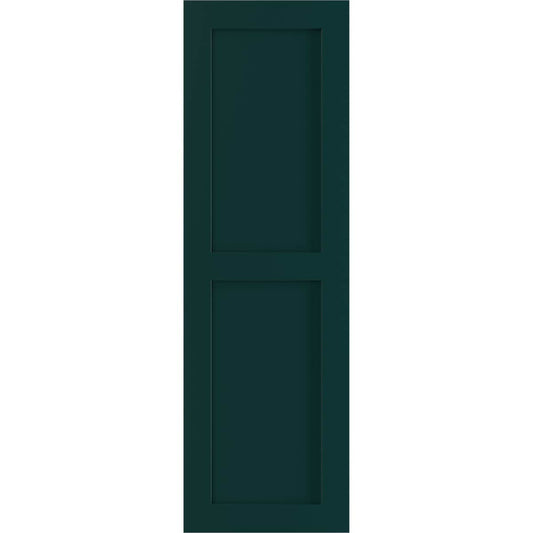 Ekena Millwork 12-in W x 57-in H Thermal Green Flat panel Exterior Shutters ( 2 -Pack )