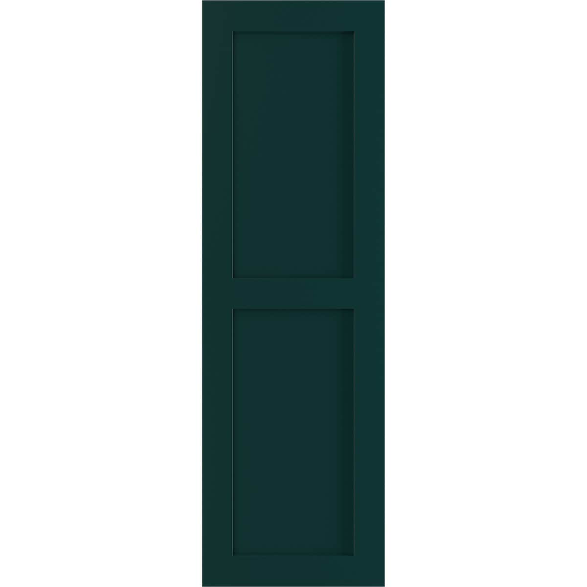 Ekena Millwork 18-in W x 50-in H Thermal Green Flat panel Exterior Shutters ( 2 -Pack )