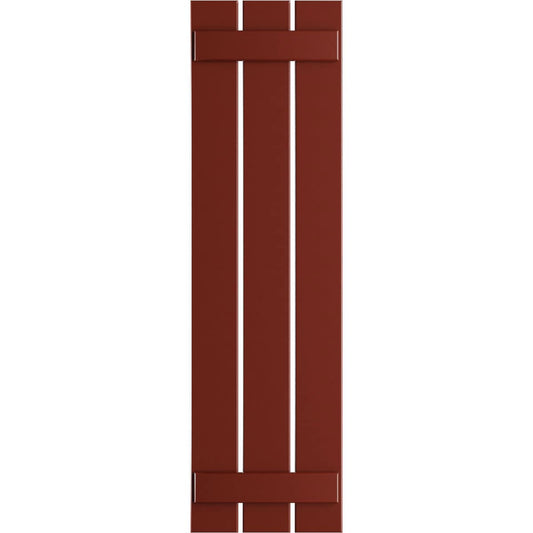 Ekena Millwork 17.125-in W x 42-in H Pepper Red Board and batten Spaced Exterior Shutters ( 2 -Pack )
