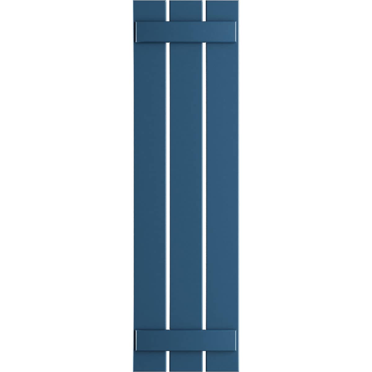 Ekena Millwork 17.125-in W x 66-in H Sojourn Blue Board and batten Spaced Exterior Shutters ( 2 -Pack )