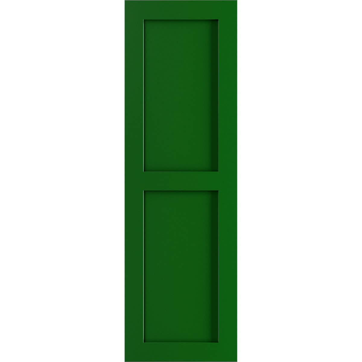 Ekena Millwork 18-in W x 34-in H Viridian Green Flat panel Exterior Shutters ( 2 -Pack )