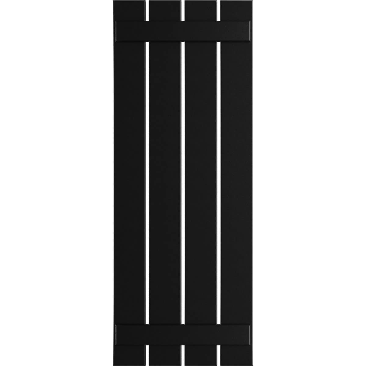 Ekena Millwork 23-in W x 49-in H Black Board and batten Spaced Exterior Shutters ( 2 -Pack )