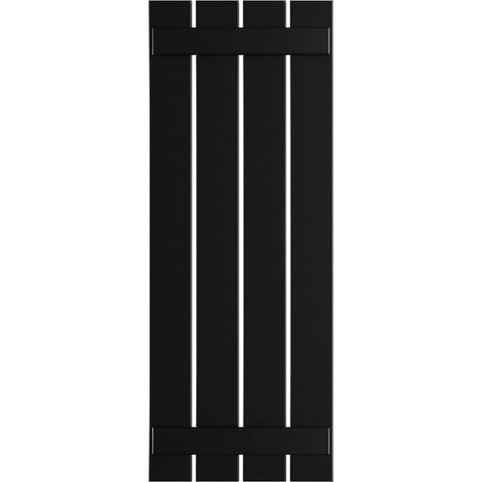 Ekena Millwork 23-in W x 49-in H Black Board and batten Spaced Exterior Shutters ( 2 -Pack )