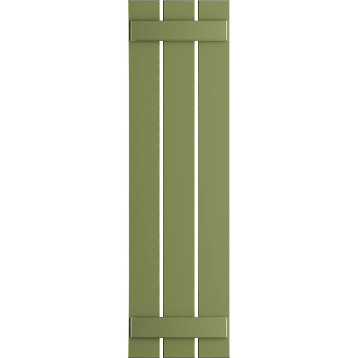 Ekena Millwork 17.125-in W x 28-in H Moss Green Board and batten Spaced Exterior Shutters ( 2 -Pack )