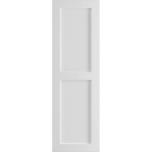 Ekena Millwork 15-in W x 78-in H White Paintable/Stainable Flat panel Exterior Shutters ( 2 -Pack )