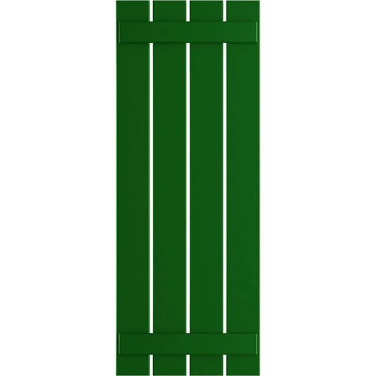 Ekena Millwork 23-in W x 51-in H Viridian Green Board and batten Spaced Exterior Shutters ( 2 -Pack )
