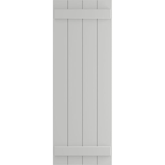 Ekena Millwork 21.5-in W x 54-in H Hailstorm Gray Board and batten Exterior Shutters ( 2 -Pack )