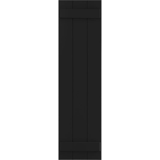 Ekena Millwork 16.125-in W x 73-in H Black Board and batten Exterior Shutters ( 2 -Pack )