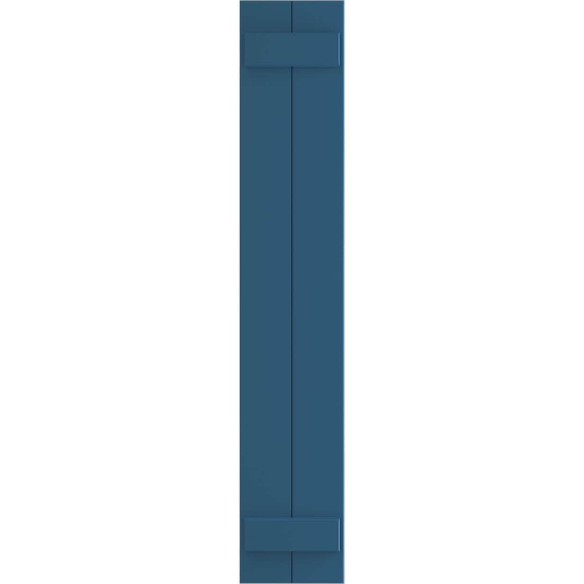 Ekena Millwork 10.75-in W x 53-in H Sojourn Blue Board and batten Exterior Shutters ( 2 -Pack )