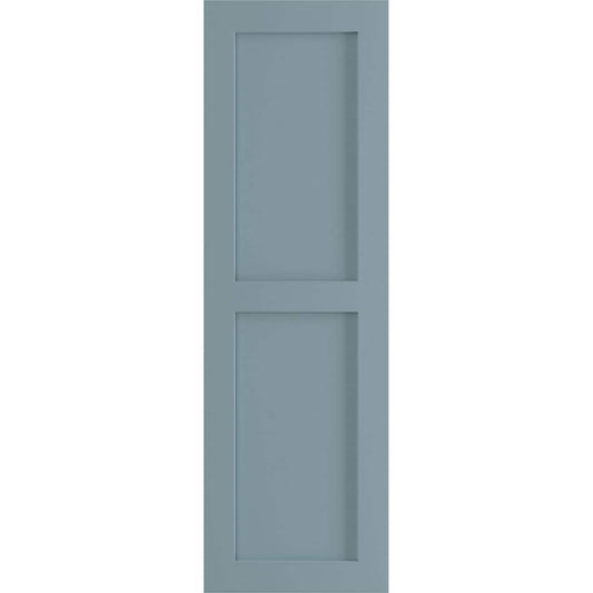 Ekena Millwork 12-in W x 56-in H Peaceful Blue Flat panel Exterior Shutters ( 2 -Pack )