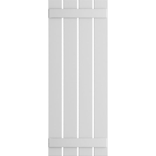 Ekena Millwork 23-in W x 45-in H Unfinished Paintable/Stainable Board and batten Spaced Exterior Shutters ( 2 -Pack )