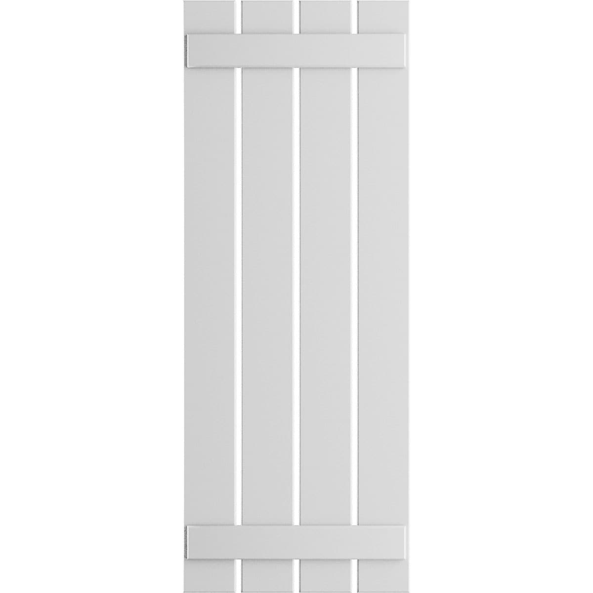 Ekena Millwork 23-in W x 61-in H Unfinished Paintable/Stainable Board and batten Spaced Exterior Shutters ( 2 -Pack )