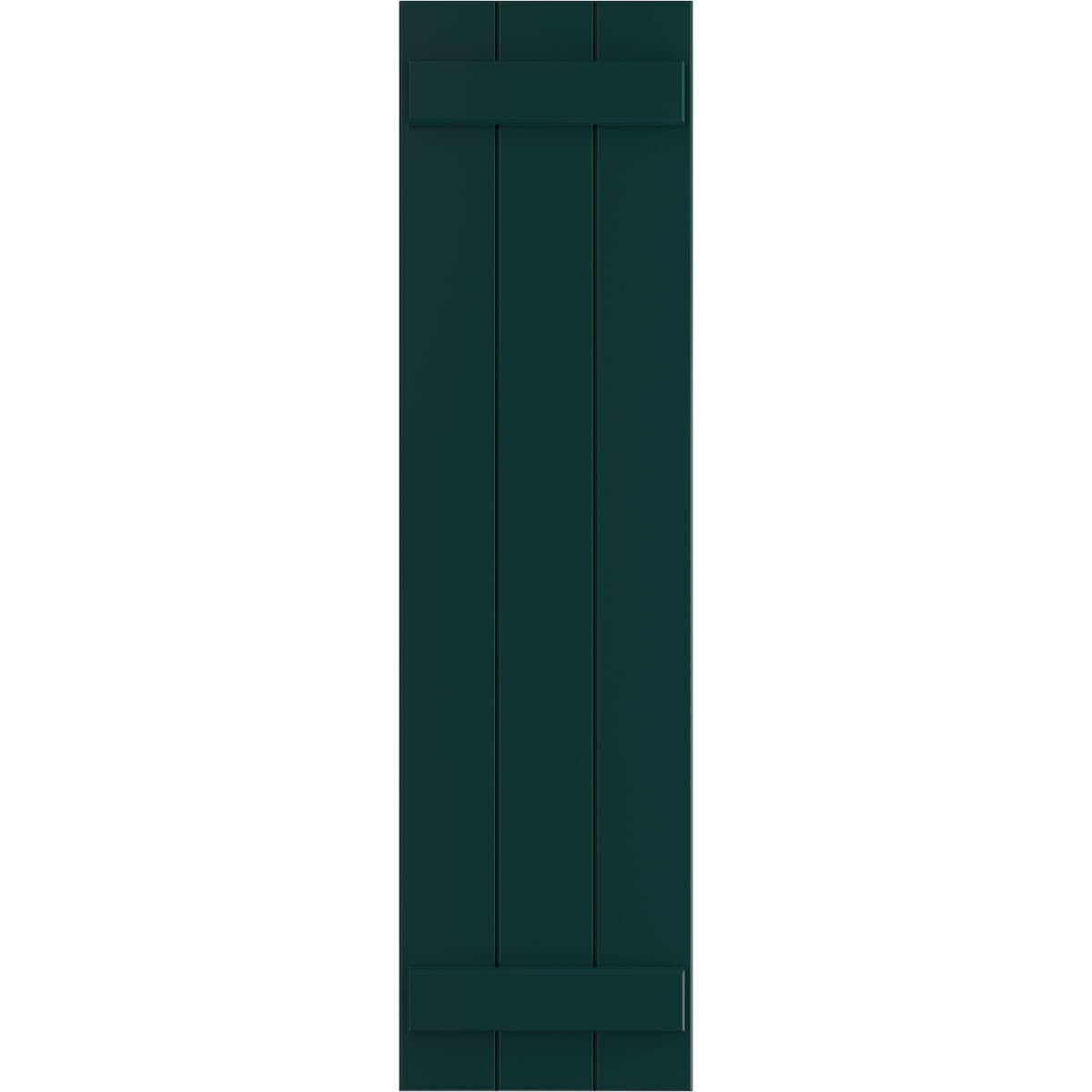 Ekena Millwork 16.125-in W x 45-in H Thermal Green Board and batten Exterior Shutters ( 2 -Pack )