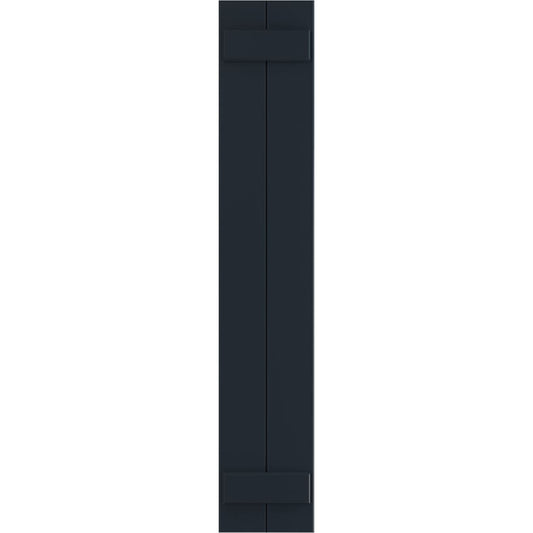 Ekena Millwork 10.75-in W x 59-in H Starless Night Blue Board and batten Exterior Shutters ( 2 -Pack )