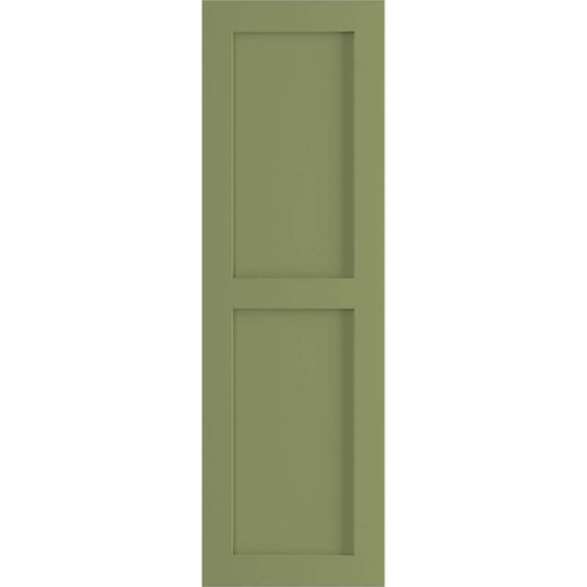 Ekena Millwork 12-in W x 60-in H Moss Green Flat panel Exterior Shutters ( 2 -Pack )