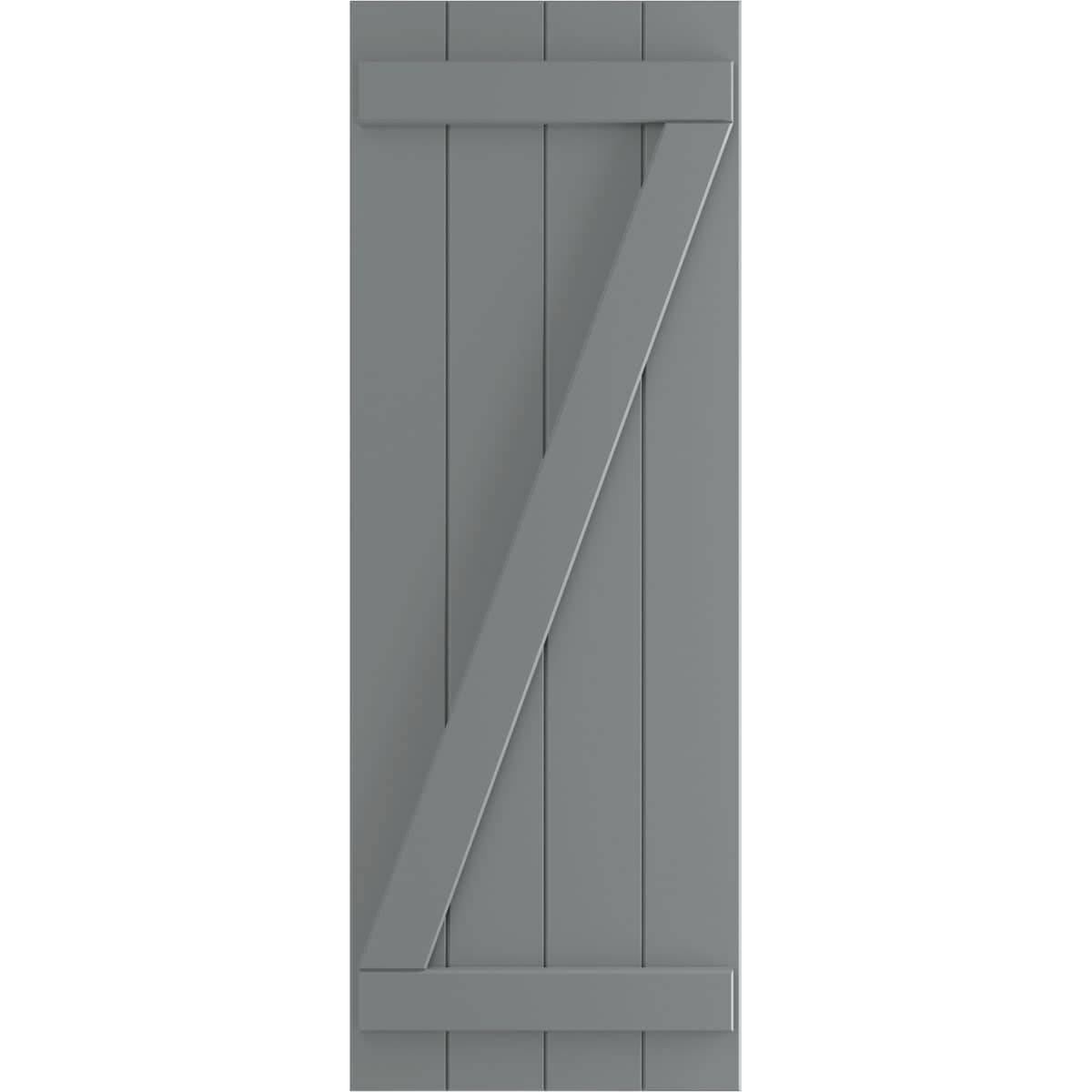 Ekena Millwork 21.5-in W x 26-in H Ocean Swell Board and batten Z-bar Exterior Shutters ( 2 -Pack )