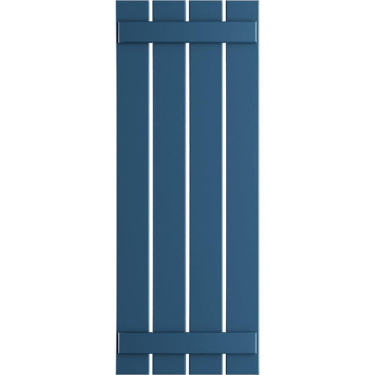 Ekena Millwork 23-in W x 39-in H Sojourn Blue Board and batten Spaced Exterior Shutters ( 2 -Pack )