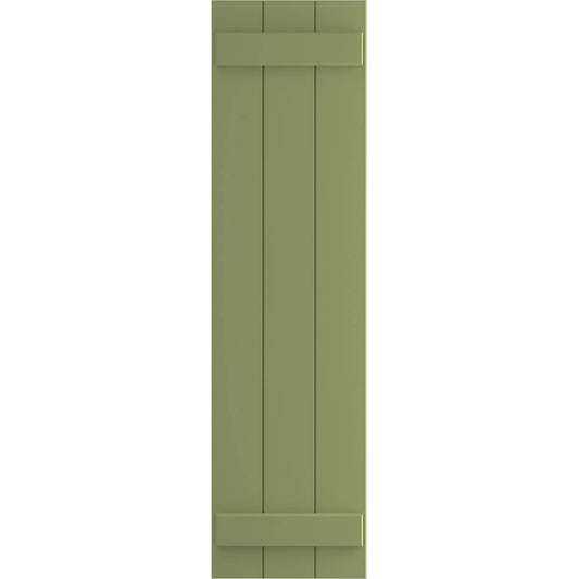 Ekena Millwork 16.125-in W x 45-in H Moss Green Board and batten Exterior Shutters ( 2 -Pack )