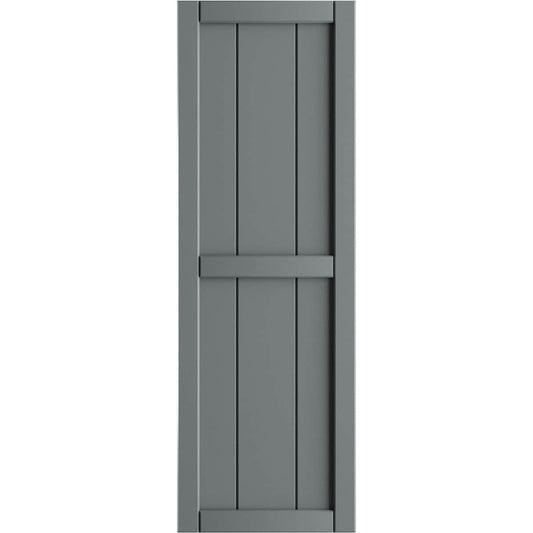 Ekena Millwork 16.125-in W x 98-in H Ocean Swell Board and batten Framed Exterior Shutters ( 2 -Pack )