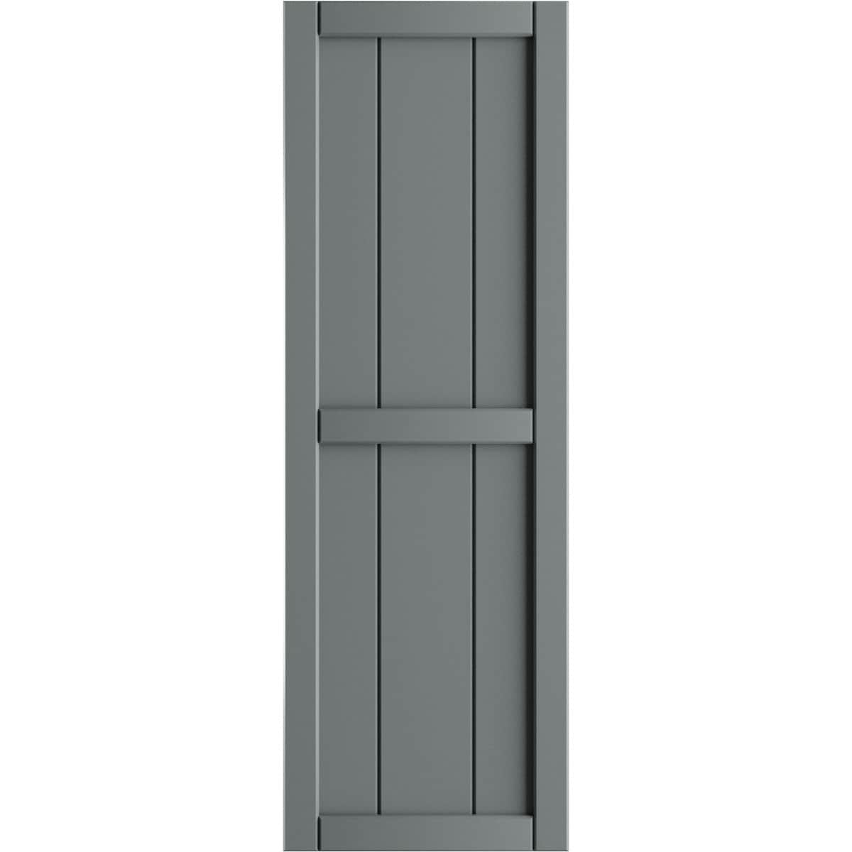 Ekena Millwork 21.5-in W x 68-in H Ocean Swell Board and batten Framed Exterior Shutters ( 2 -Pack )