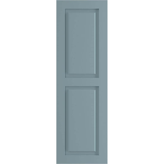Ekena Millwork 12-in W x 54-in H Peaceful Blue Raised panel Exterior Shutters ( 2 -Pack )
