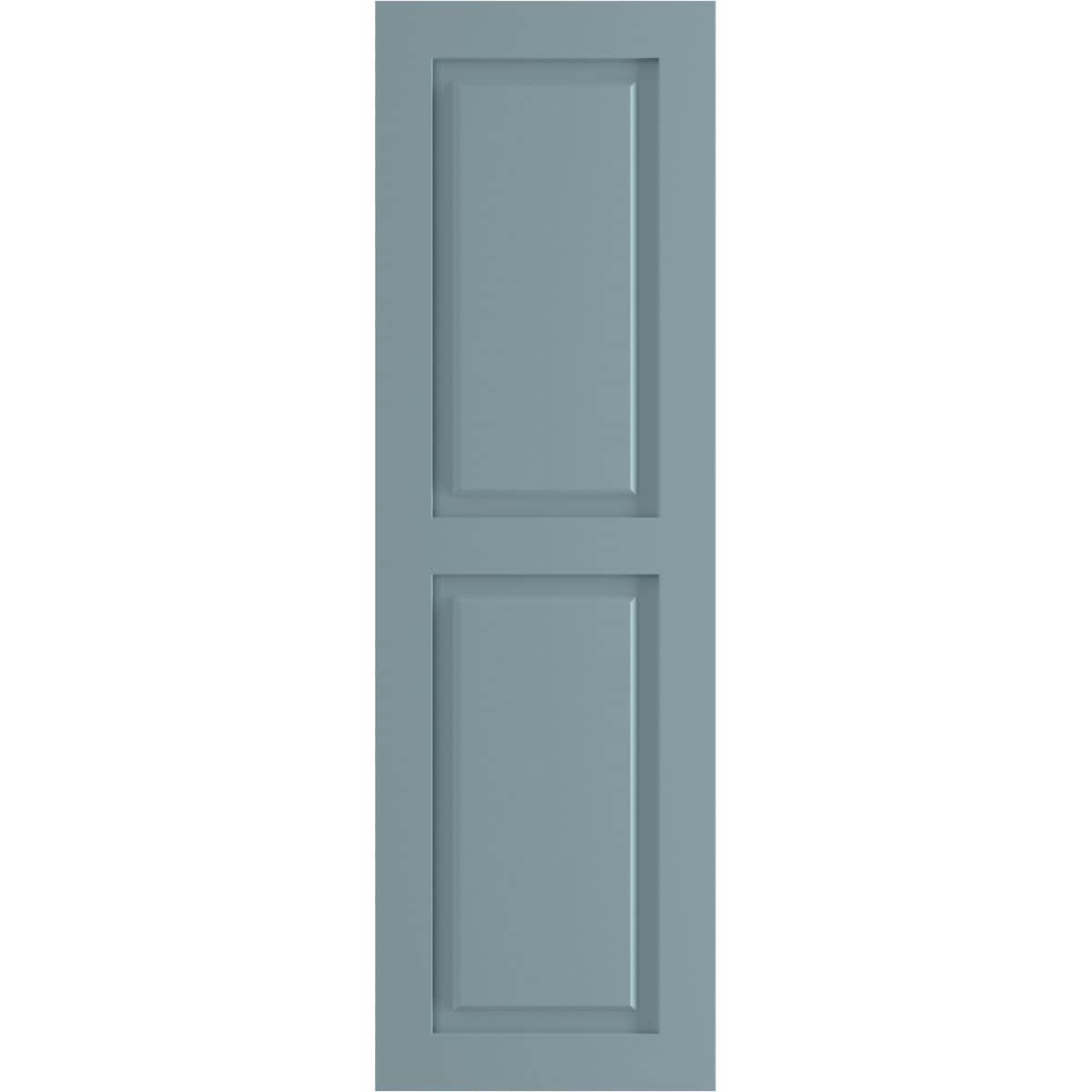 Ekena Millwork 18-in W x 64-in H Peaceful Blue Raised panel Exterior Shutters ( 2 -Pack )