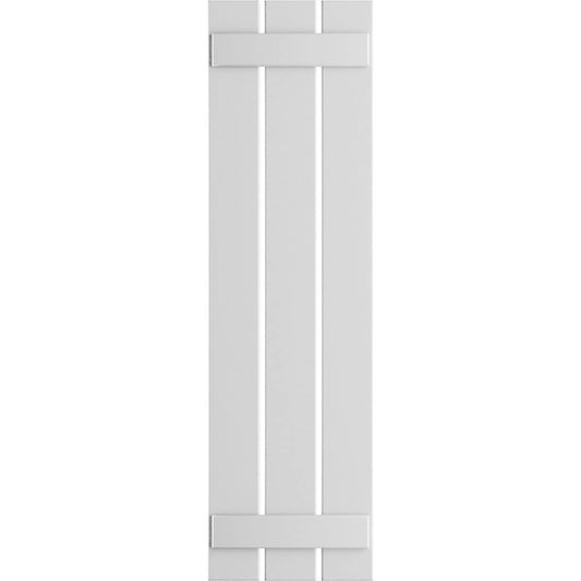 Ekena Millwork 17.125-in W x 49-in H Unfinished Paintable/Stainable Board and batten Spaced Exterior Shutters ( 2 -Pack )
