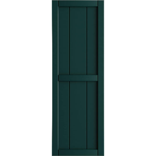 Ekena Millwork 16.125-in W x 91-in H Thermal Green Board and batten Framed Exterior Shutters ( 2 -Pack )