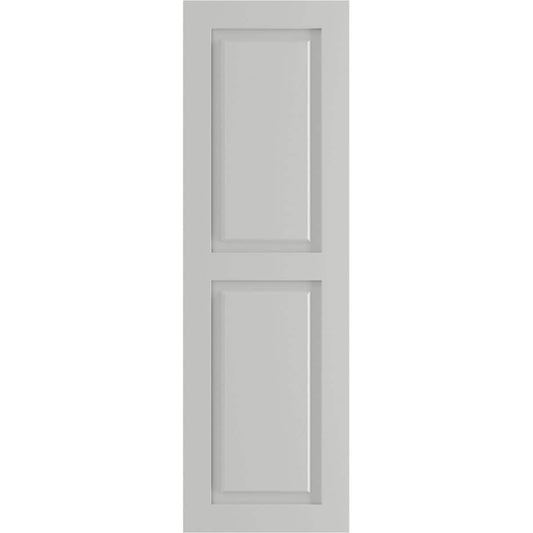 Ekena Millwork 15-in W x 43-in H Hailstorm Gray Raised panel Exterior Shutters ( 2 -Pack )