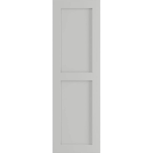 Ekena Millwork 12-in W x 77-in H Hailstorm Gray Flat panel Exterior Shutters ( 2 -Pack )