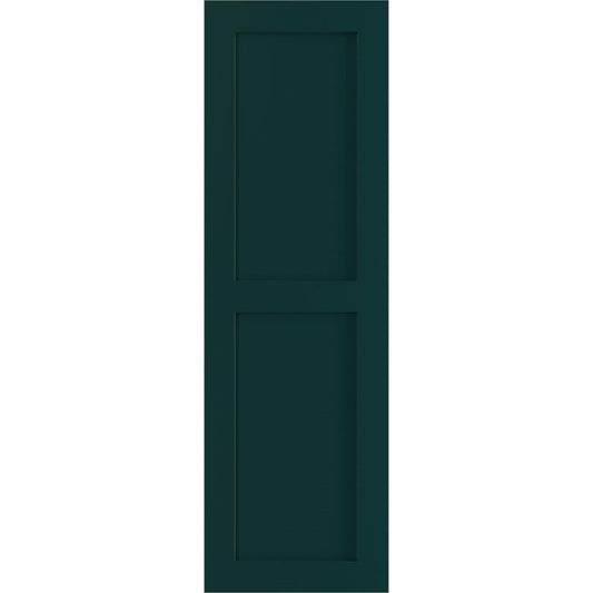 Ekena Millwork 12-in W x 70-in H Thermal Green Flat panel Exterior Shutters ( 2 -Pack )