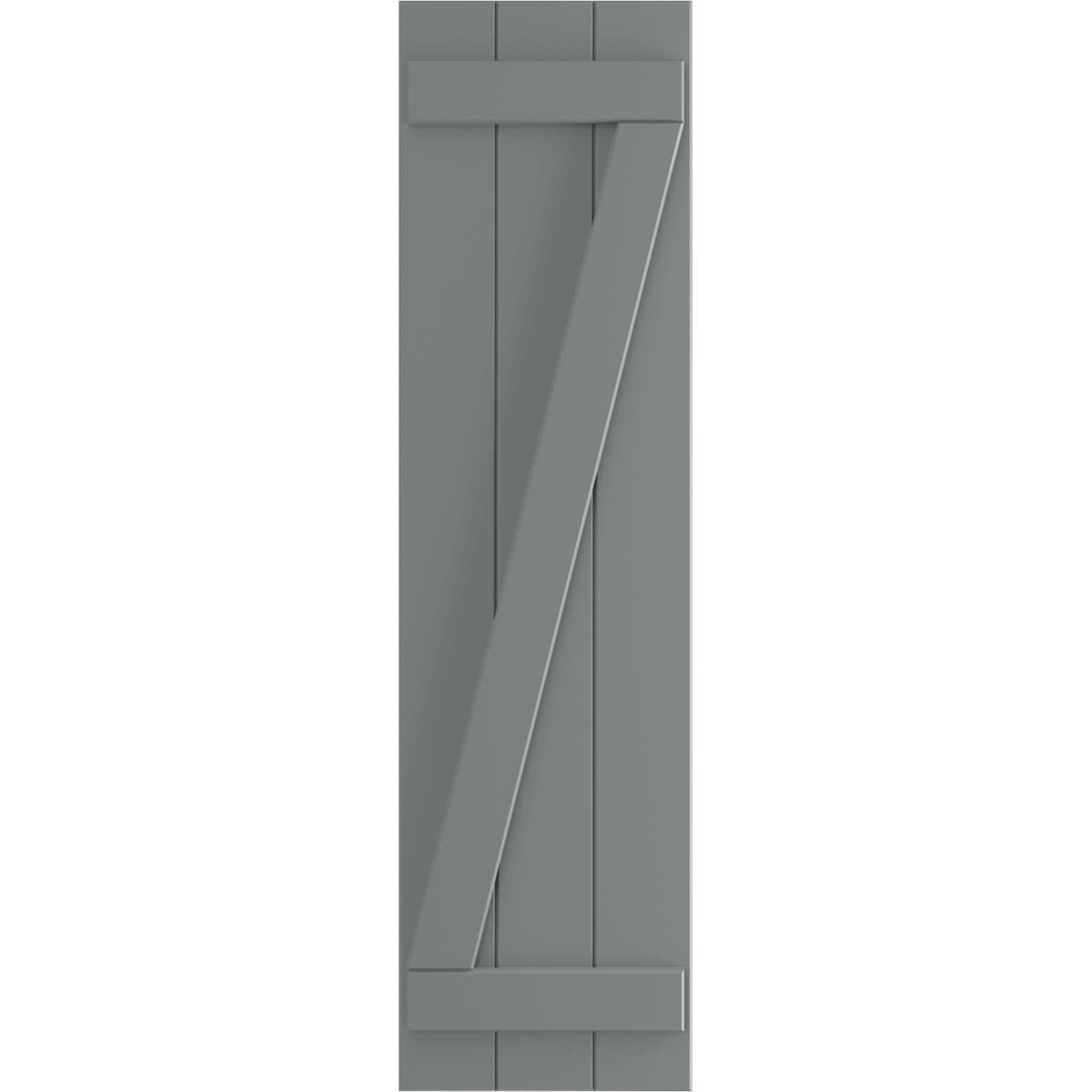 Ekena Millwork 16.125-in W x 35-in H Ocean Swell Board and batten Z-bar Exterior Shutters ( 2 -Pack )