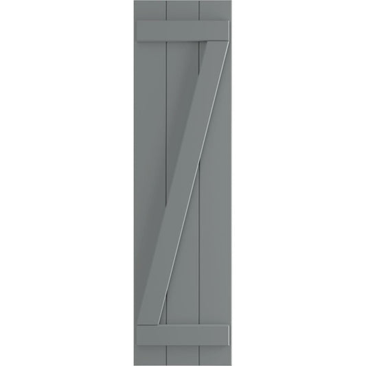 Ekena Millwork 16.125-in W x 35-in H Ocean Swell Board and batten Z-bar Exterior Shutters ( 2 -Pack )