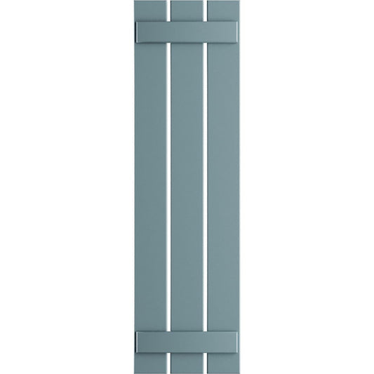 Ekena Millwork 17.125-in W x 43-in H Peaceful Blue Board and batten Spaced Exterior Shutters ( 2 -Pack )