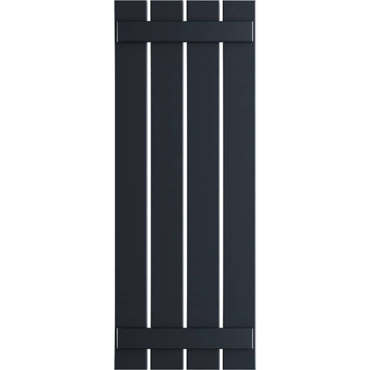 Ekena Millwork 23-in W x 46-in H Starless Night Blue Board and batten Spaced Exterior Shutters ( 2 -Pack )