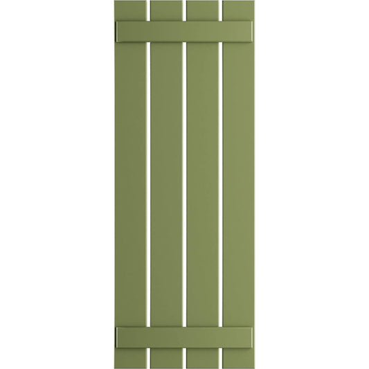 Ekena Millwork 23-in W x 38-in H Moss Green Board and batten Spaced Exterior Shutters ( 2 -Pack )