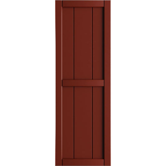 Ekena Millwork 16.125-in W x 68-in H Pepper Red Board and batten Framed Exterior Shutters ( 2 -Pack )