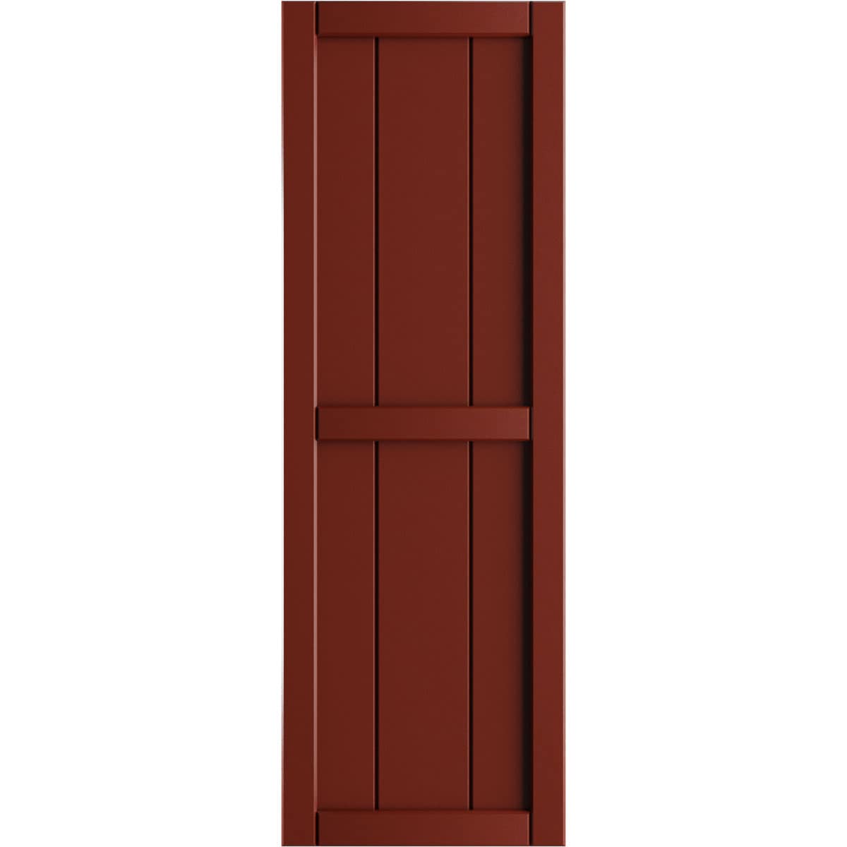 Ekena Millwork 16.125-in W x 58-in H Pepper Red Board and batten Framed Exterior Shutters ( 2 -Pack )