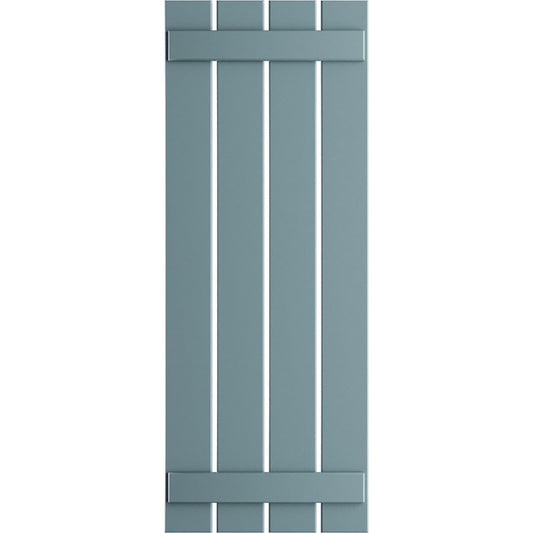 Ekena Millwork 23-in W x 47-in H Peaceful Blue Board and batten Spaced Exterior Shutters ( 2 -Pack )