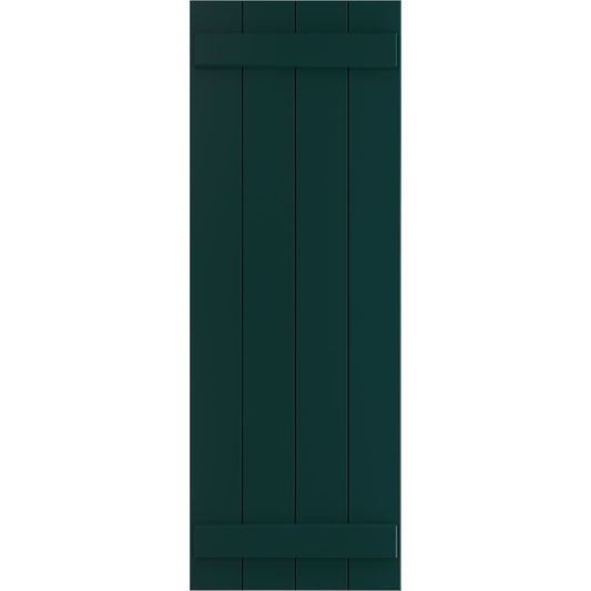 Ekena Millwork 21.5-in W x 55-in H Thermal Green Board and batten Exterior Shutters ( 2 -Pack )
