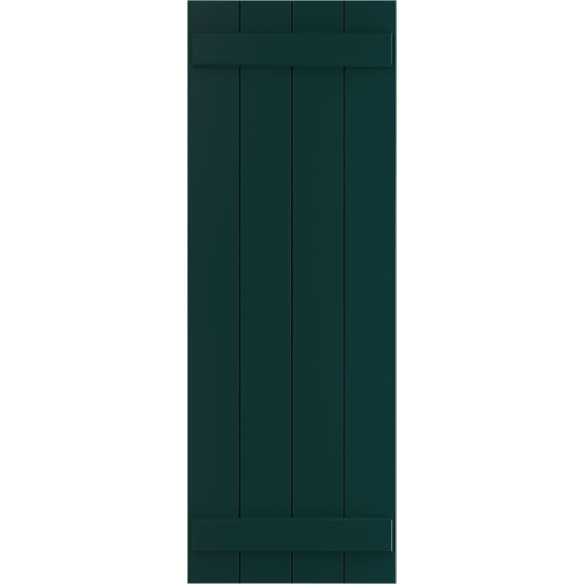 Ekena Millwork 21.5-in W x 33-in H Thermal Green Board and batten Exterior Shutters ( 2 -Pack )