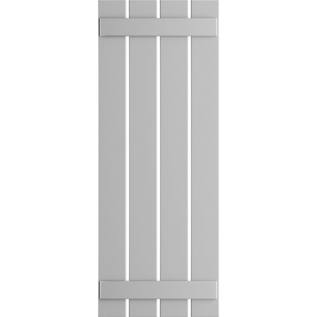Ekena Millwork 23-in W x 62-in H Primed Paintable/Stainable Board and batten Spaced Exterior Shutters ( 2 -Pack )