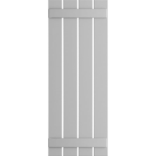 Ekena Millwork 23-in W x 62-in H Primed Paintable/Stainable Board and batten Spaced Exterior Shutters ( 2 -Pack )