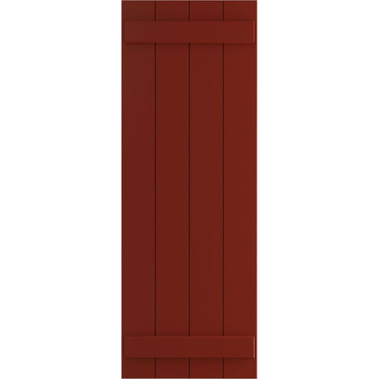 Ekena Millwork 21.5-in W x 44-in H Pepper Red Board and batten Exterior Shutters ( 2 -Pack )