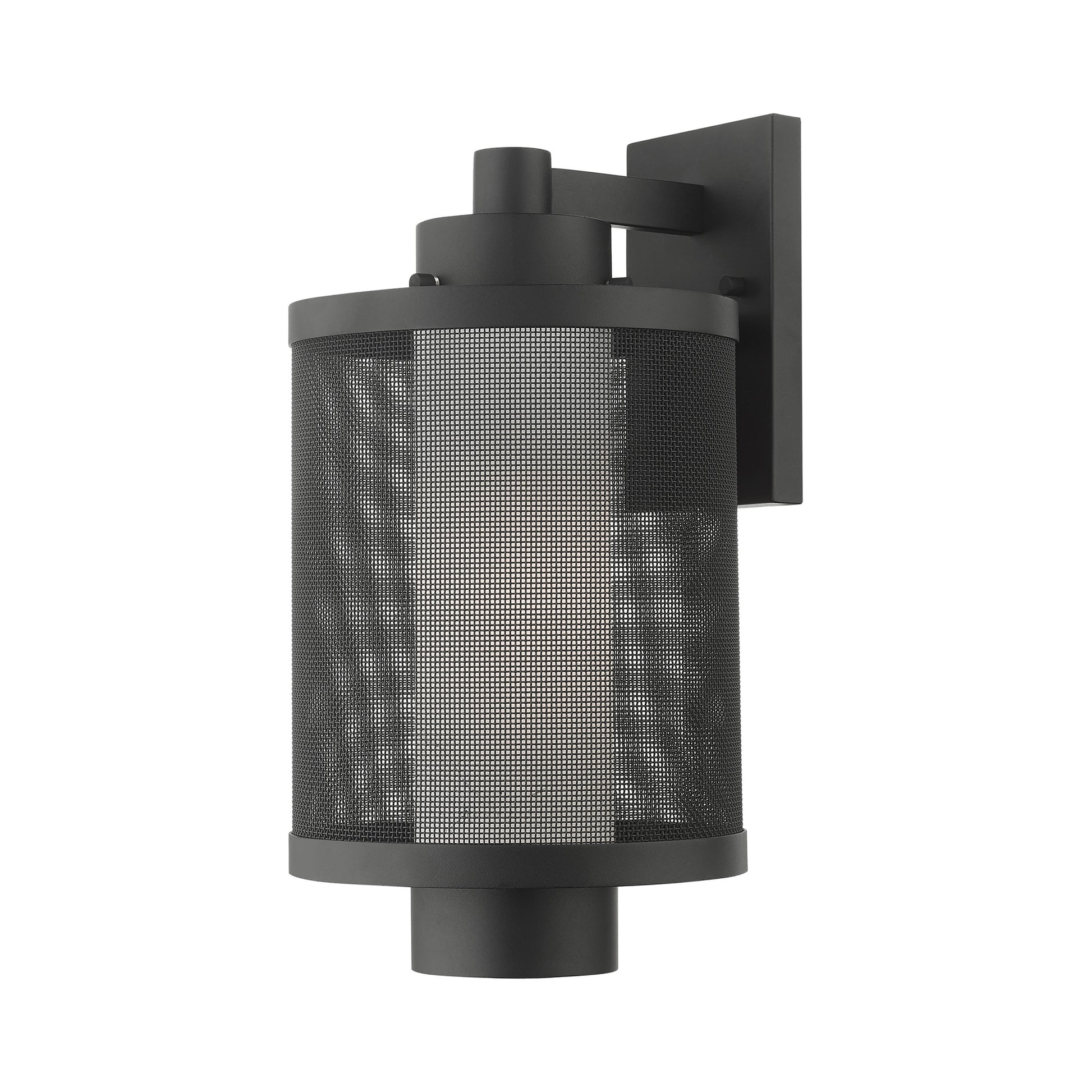 Livex Lighting Nottingham 1 -Light 17-in H Satin Black Hardwired Outdoor Wall Light