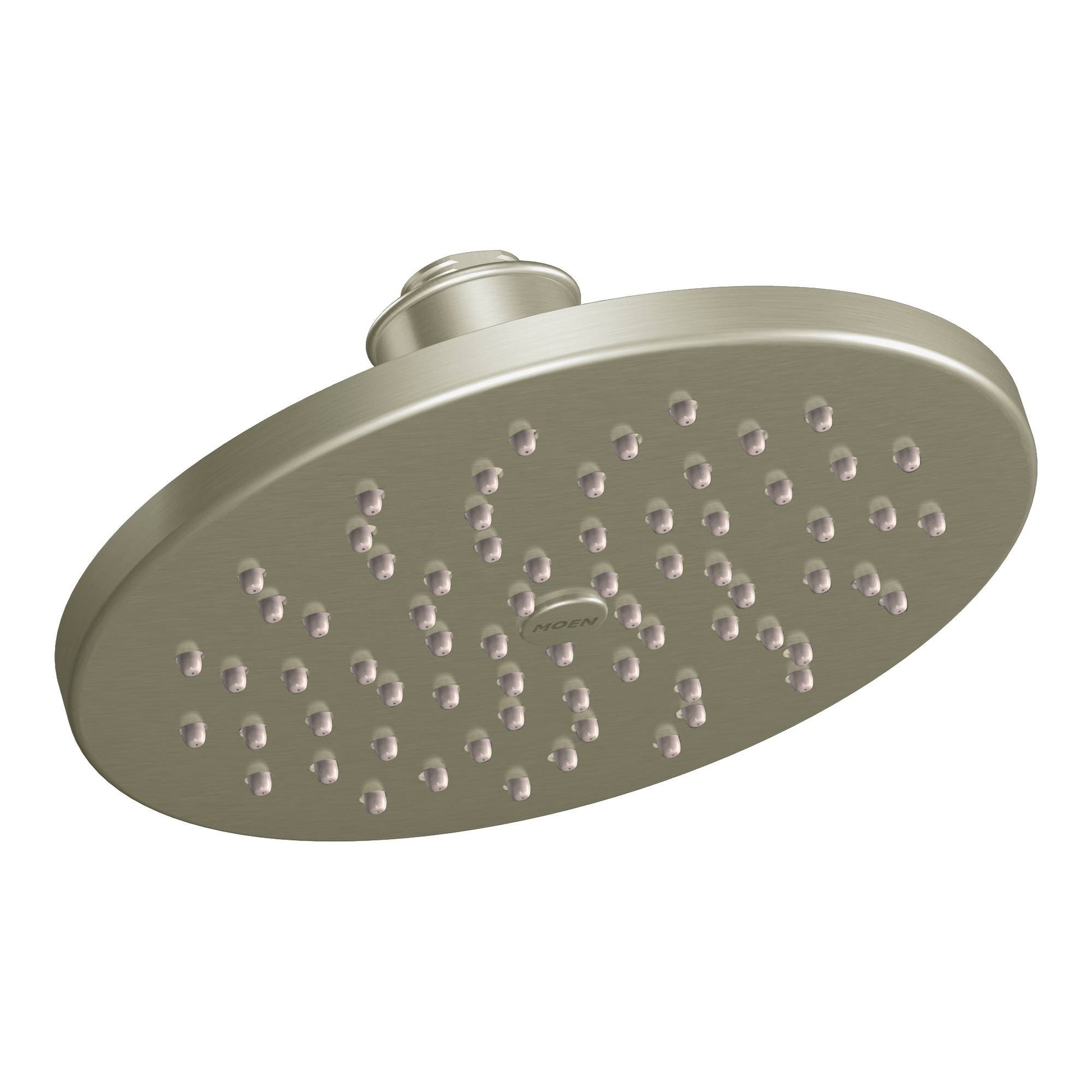 Moen 1.0 -Spray Brushed Nickel 8.0-in Round Rain Shower Head 1.75 GPM