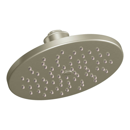 Moen 1.0 -Spray Brushed Nickel 8.0-in Round Rain Shower Head 1.75 GPM