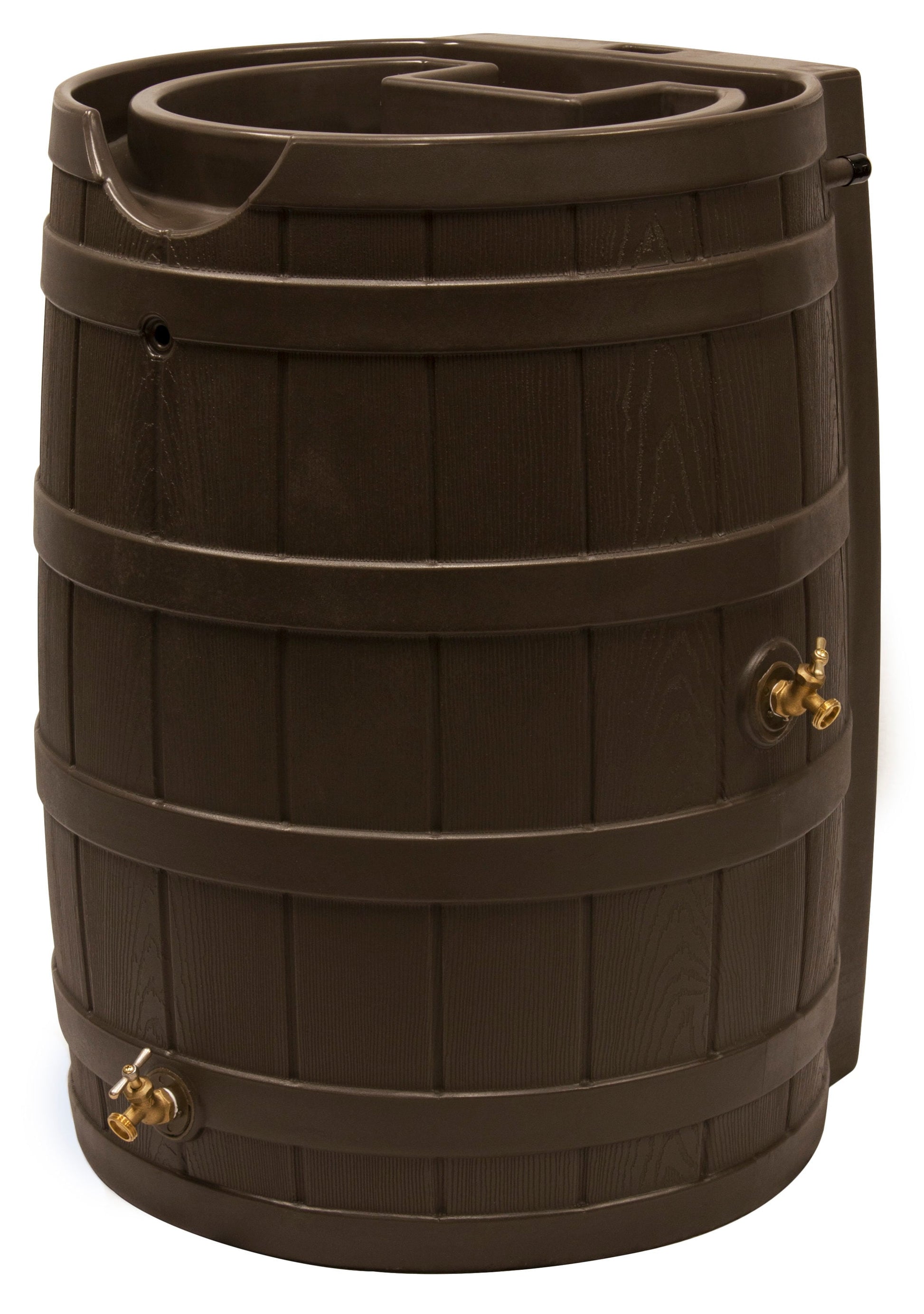 Good Ideas 65-Gallon Brown Plastic Rain Barrel Spigot